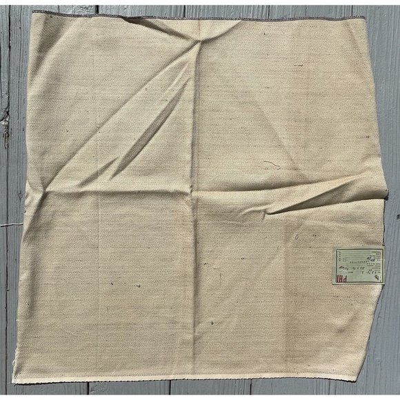 MCM Fabric Beige & Blue Mid-Century Cotton Silk Scalamandre Sample Sewing Supply - Picture 5 of 9